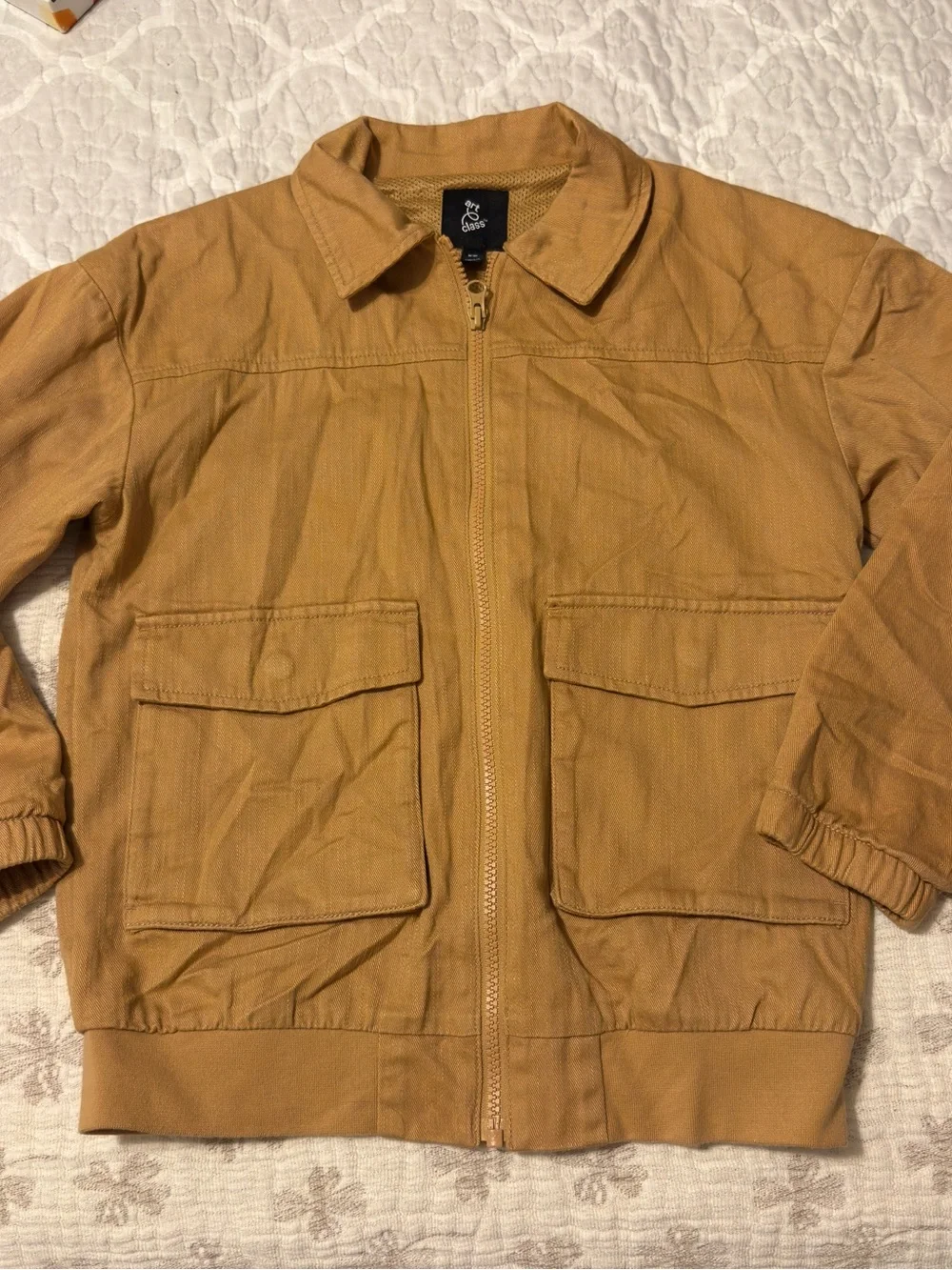 art class Men's Mustard Zip Front Shirt Jacket